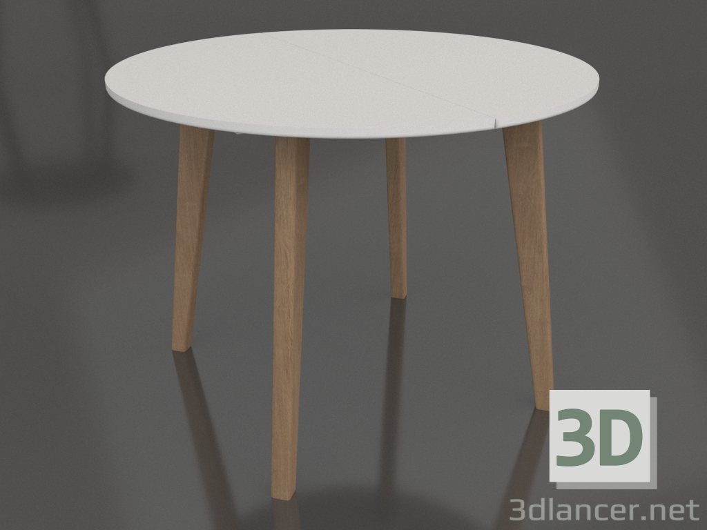 3d model Skandy dining table (1000, white) - preview