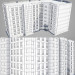 Edificio de apartamentos multifamiliar. 3D modelo Compro - render