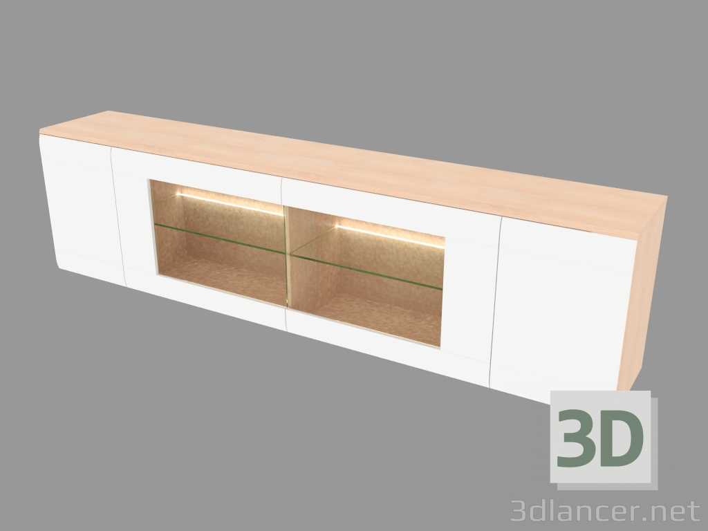 modello 3D Buffet basso lungo (6130-56) - anteprima