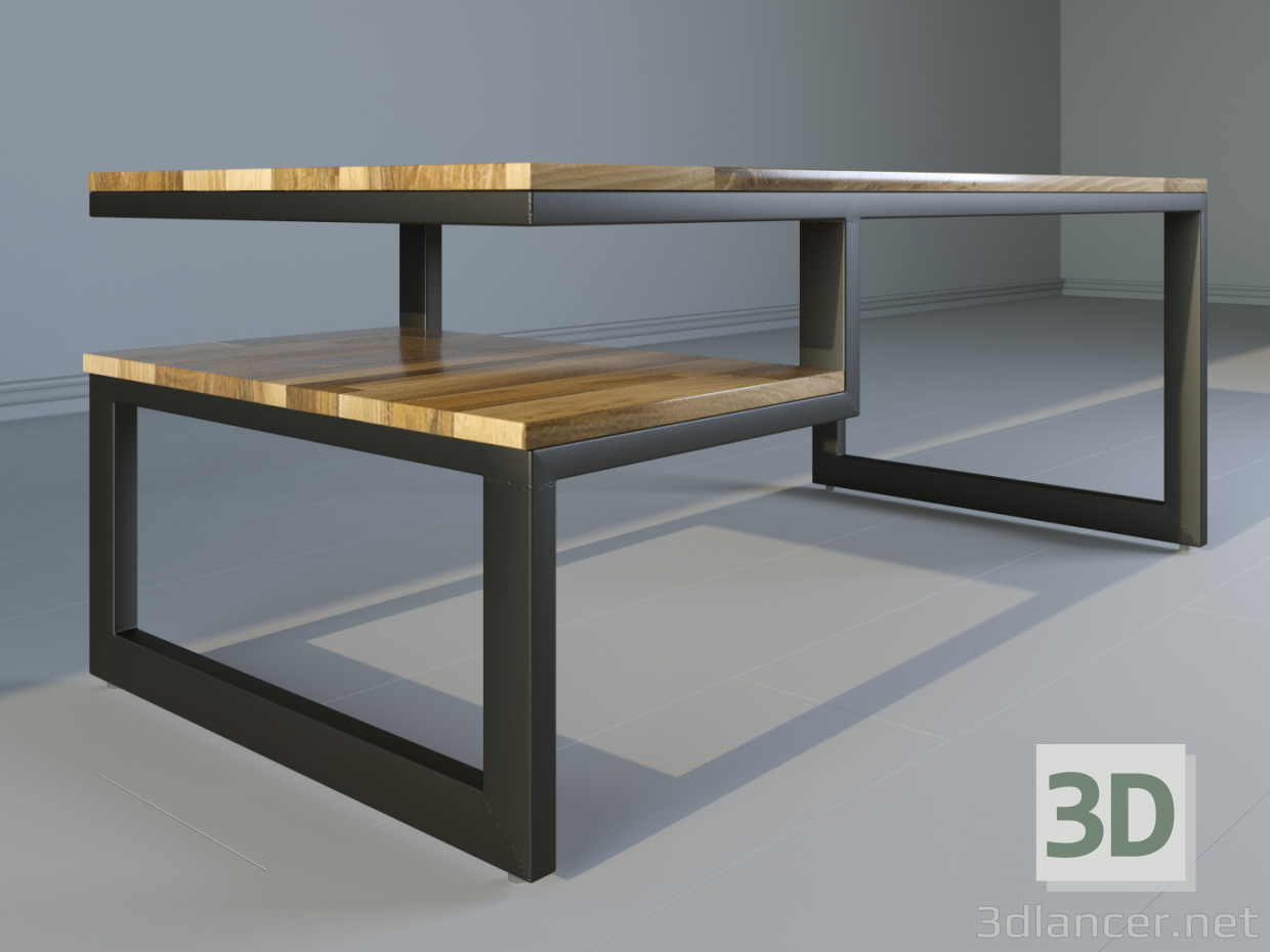 Modelo 3d Mesa de centro estilo LOFT - preview