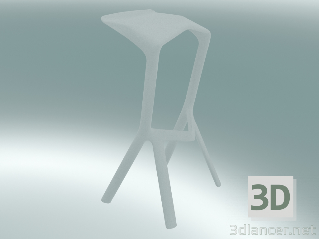 3d model Stool MIURA (8200-00, white) - preview