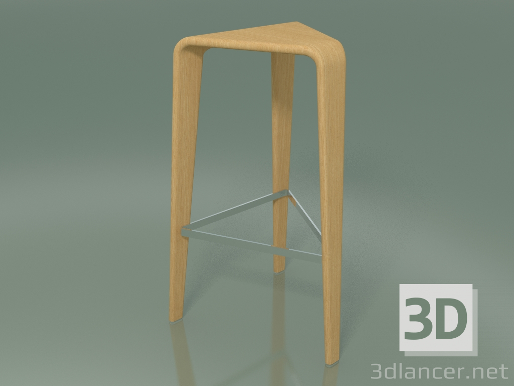 3D Modell Hocker 3802 (H 76 cm, natürliche Eiche) - Vorschau