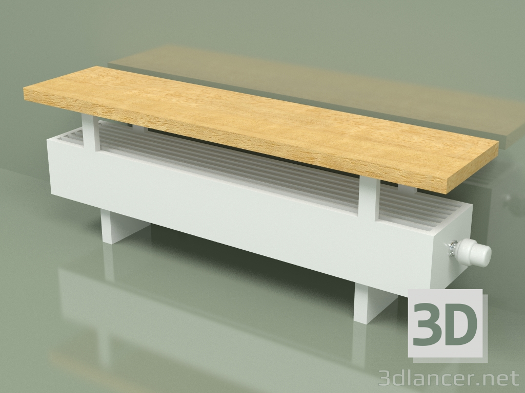 3d модель Конвектор - Aura Bench (140х1000х186, RAL 9016) – превью