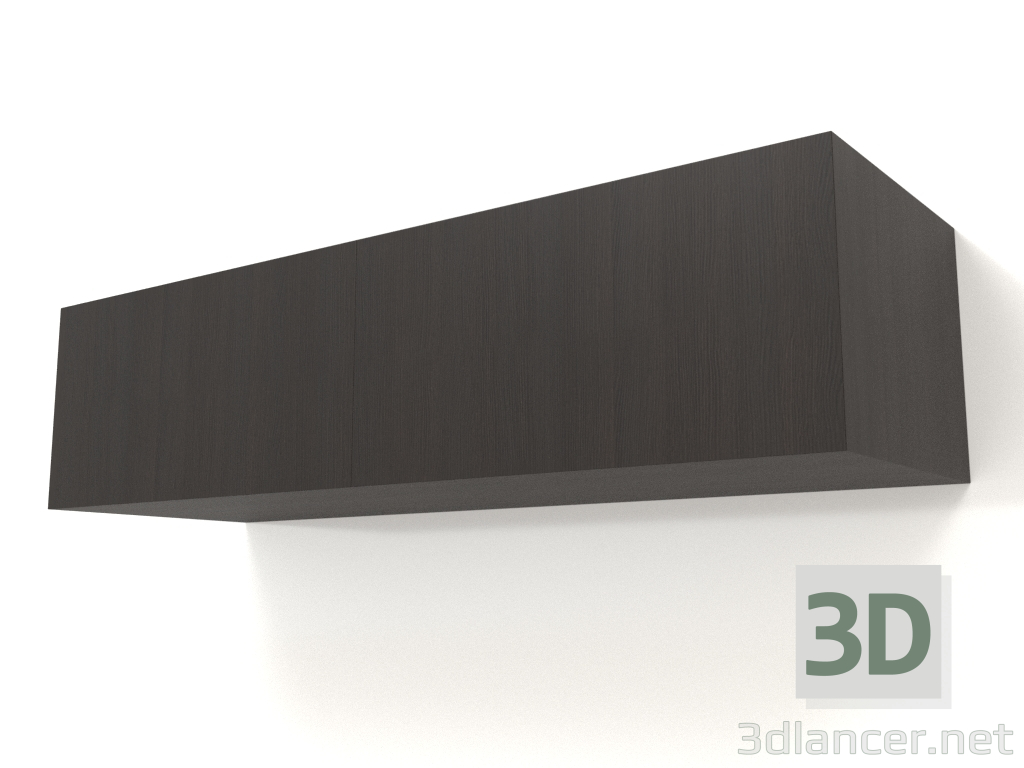 3d model Estante colgante ST 06 (2 puertas, 1000x315x250, madera marrón oscuro) - vista previa