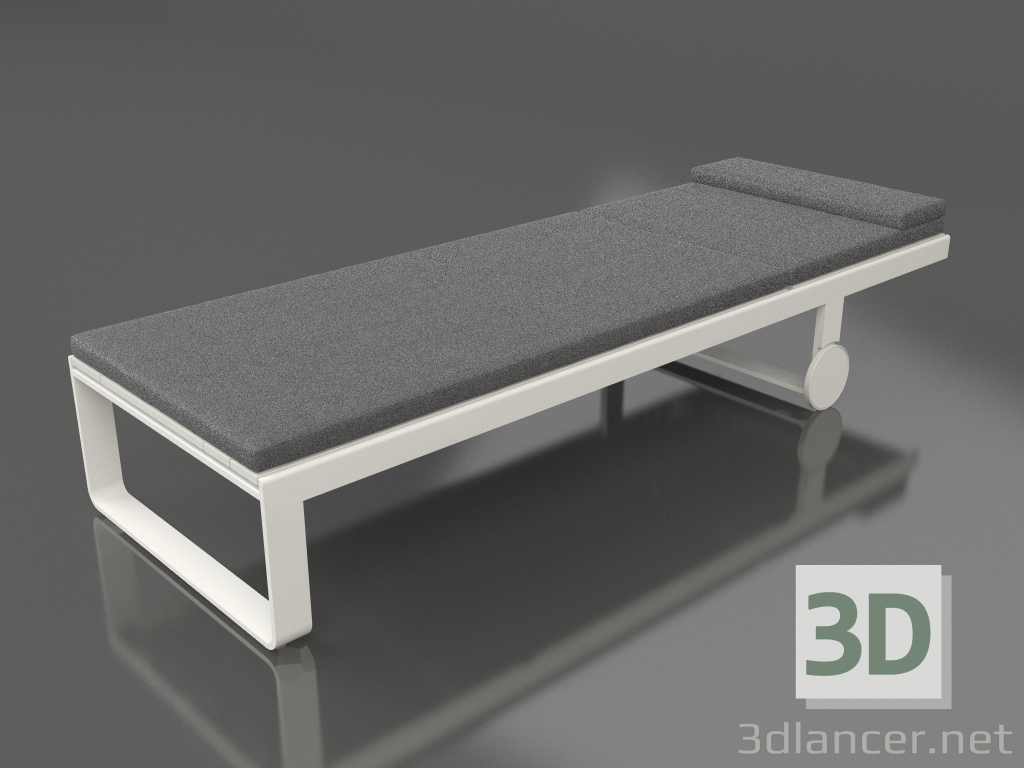 modello 3D Chaise longue alta (Grigio agata) - anteprima