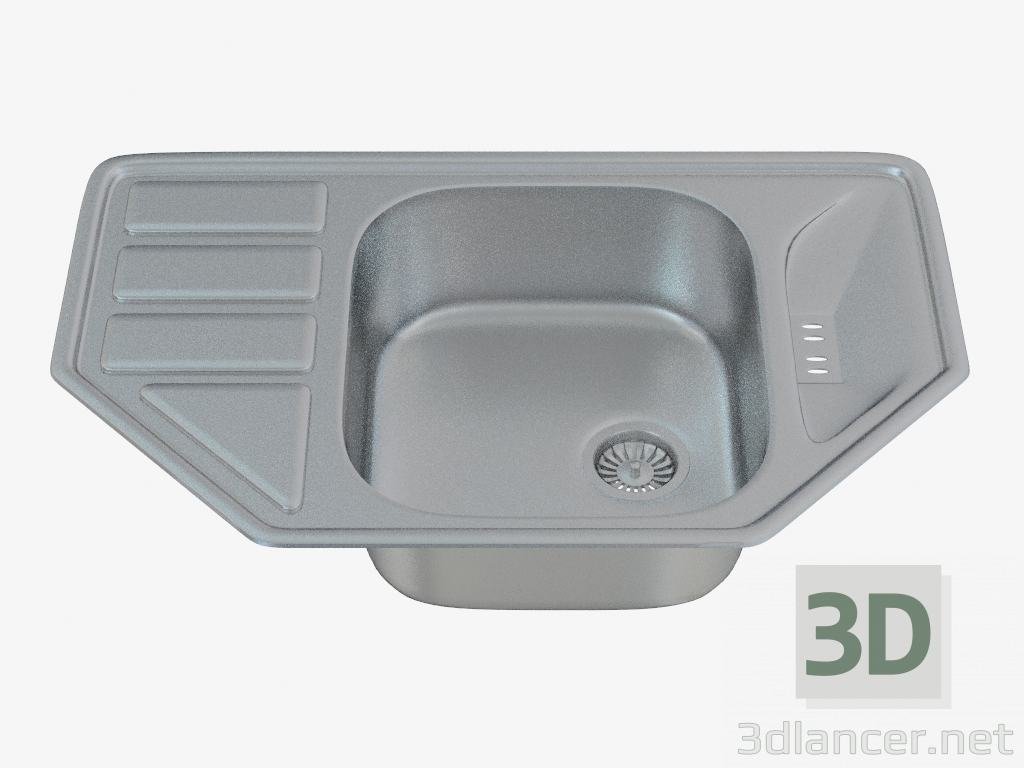 Modelo 3d Cozinha balanço de aço pia (ZYS-4613 49546) - preview