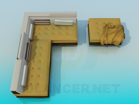 modello 3D Divano - anteprima