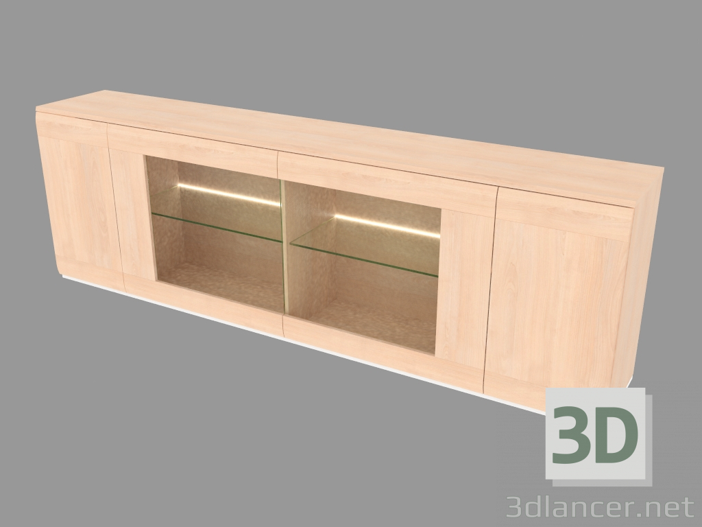 3d model Buffet bajo largo (6130-07) - vista previa