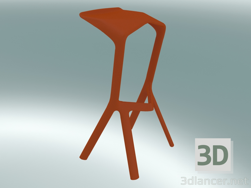 3D Modell Hocker MIURA (8200-00, reinorange) - Vorschau