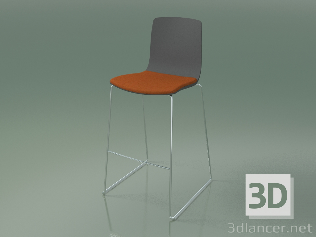 Modelo 3d Banqueta de bar 3992 (polipropileno, com um travesseiro no assento) - preview