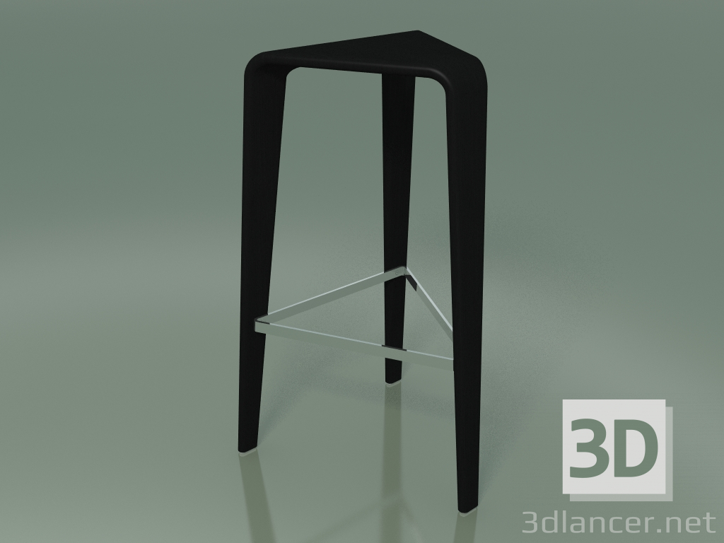 3d model Stool 3802 (H 76 cm, Black) - preview