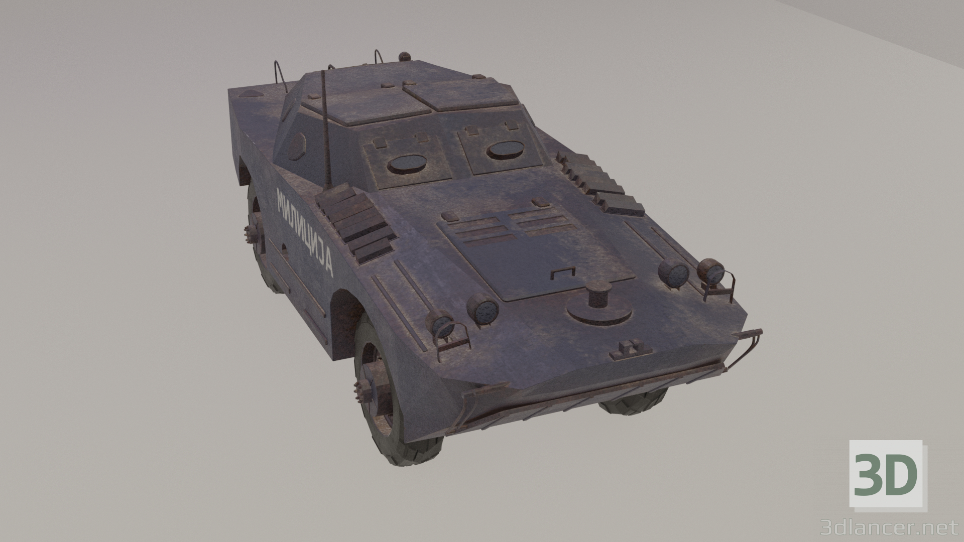 BRDM-1 Miliz von Jugoslawien 3D-Modell kaufen - Rendern