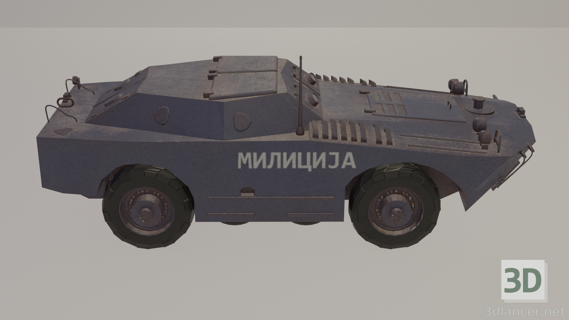 BRDM-1 Miliz von Jugoslawien 3D-Modell kaufen - Rendern