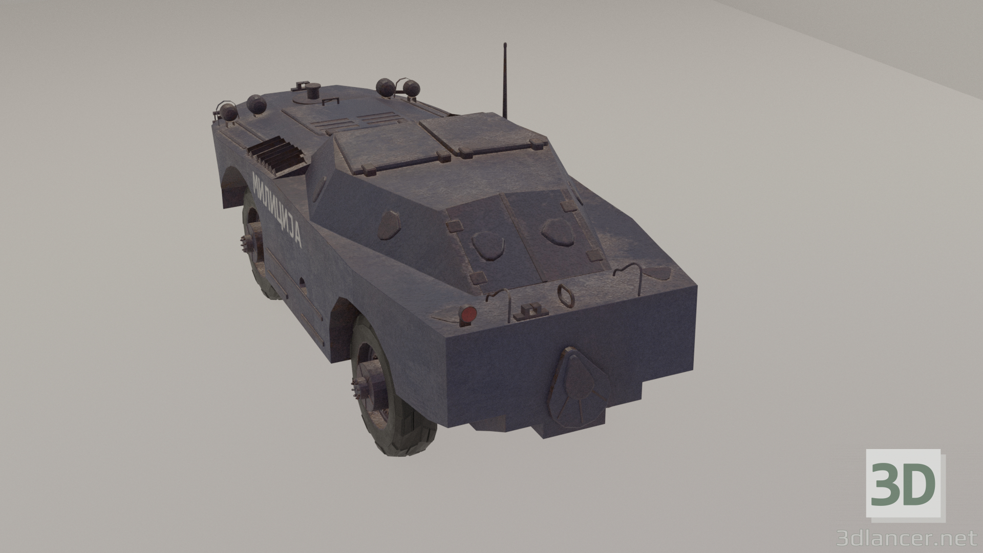 BRDM-1 Miliz von Jugoslawien 3D-Modell kaufen - Rendern