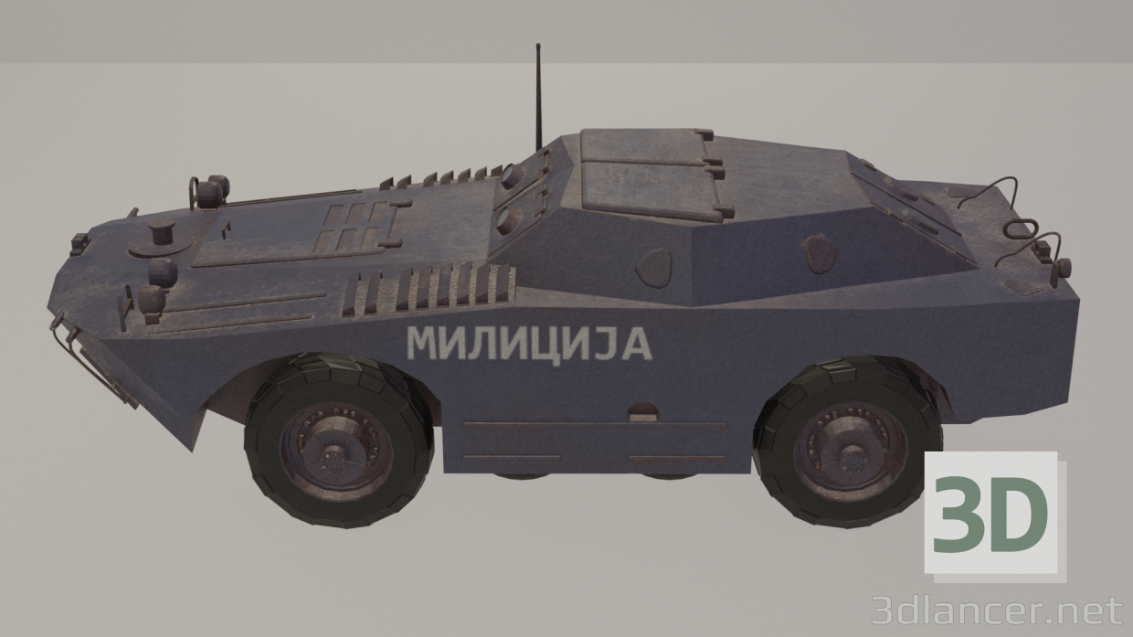 modello 3D di Milizia BRDM-1 della Jugoslavia comprare - rendering