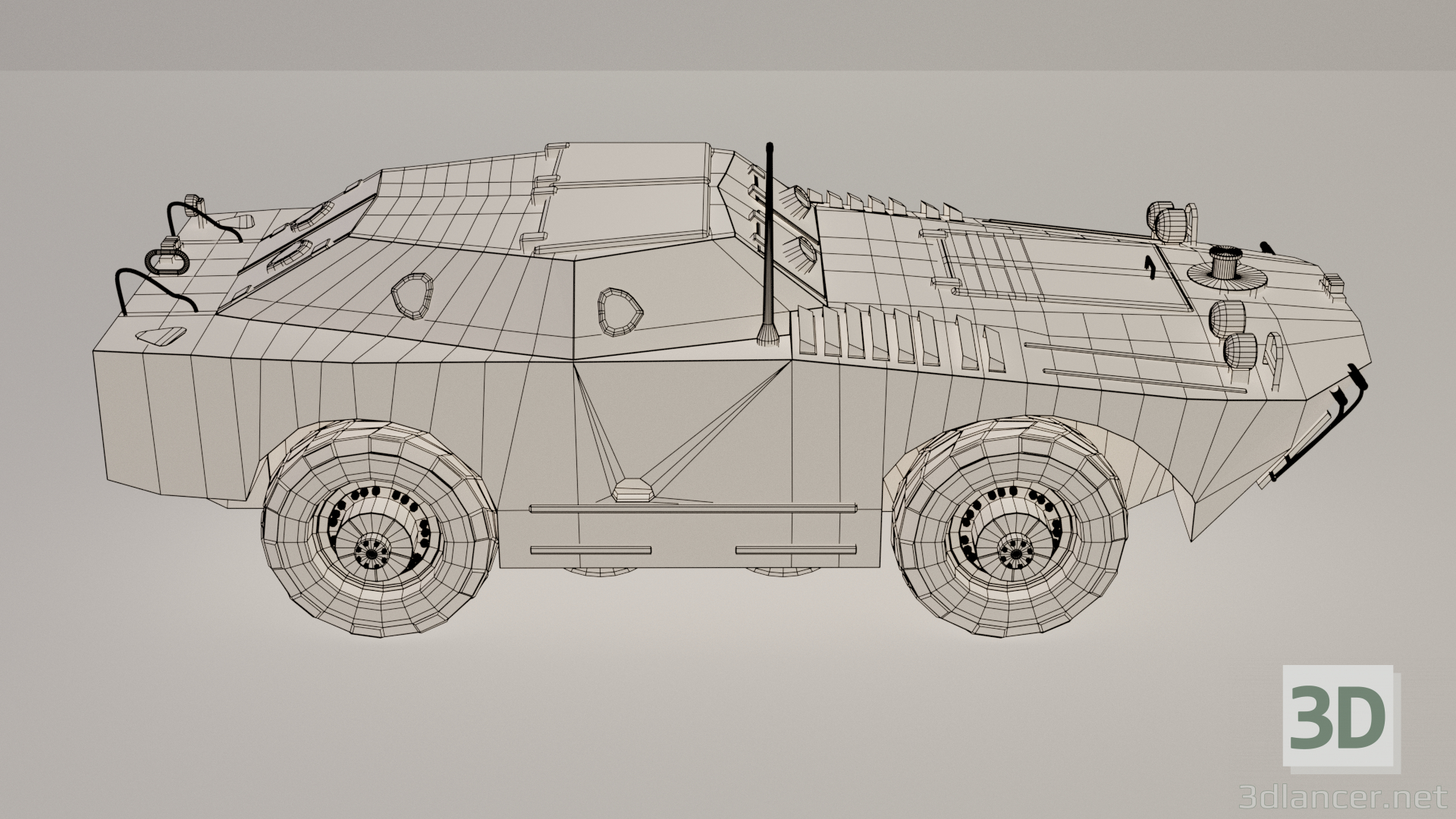 modello 3D di Milizia BRDM-1 della Jugoslavia comprare - rendering