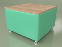 Table basse Malta (Cuir vert)