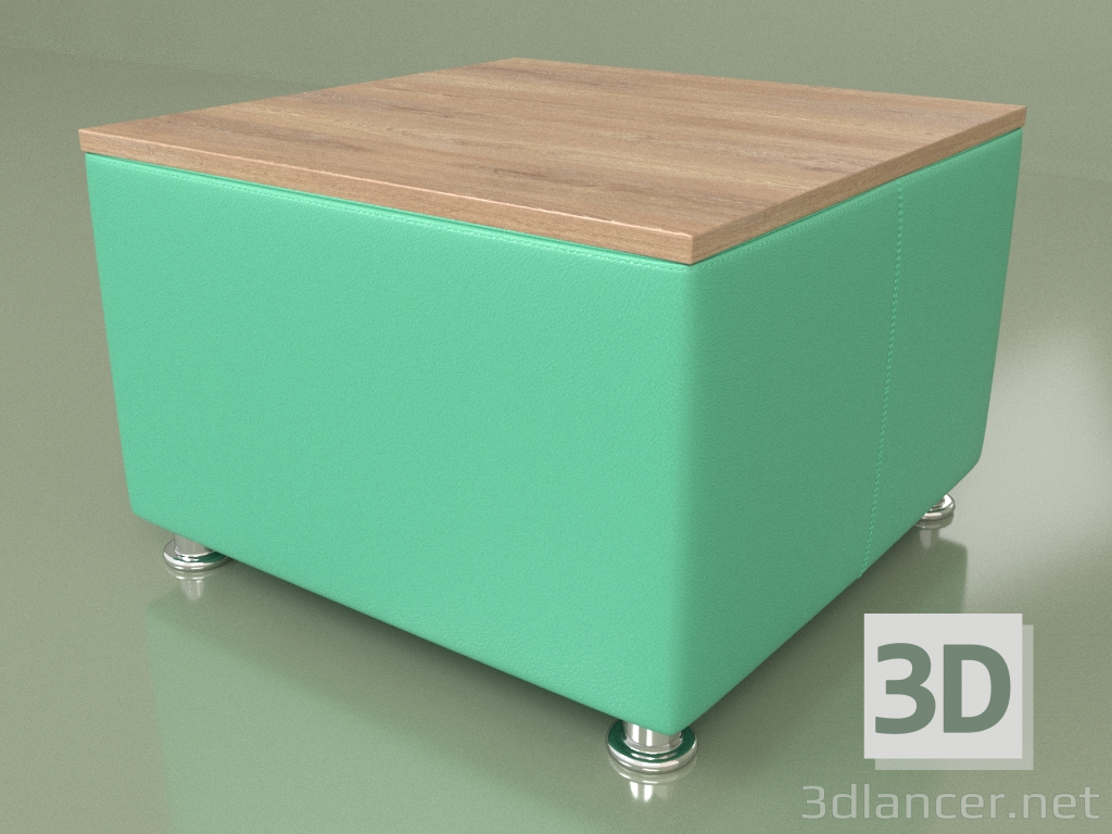 modello 3D Tavolino Malta (Pelle verde) - anteprima