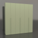 modello 3D Armadio MW 02 vernice (2700x600x2800, verde chiaro) - anteprima