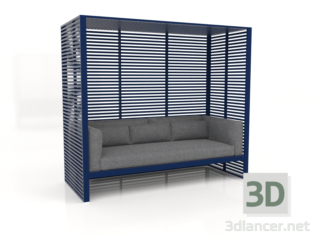 3d model Sofá Al Fresco con estructura de aluminio (Azul noche) - vista previa