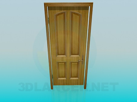 3d model Wooden door - preview