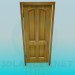 3d model Wooden door - preview