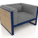 modello 3D Poltrona lounge (Blu notte) - anteprima