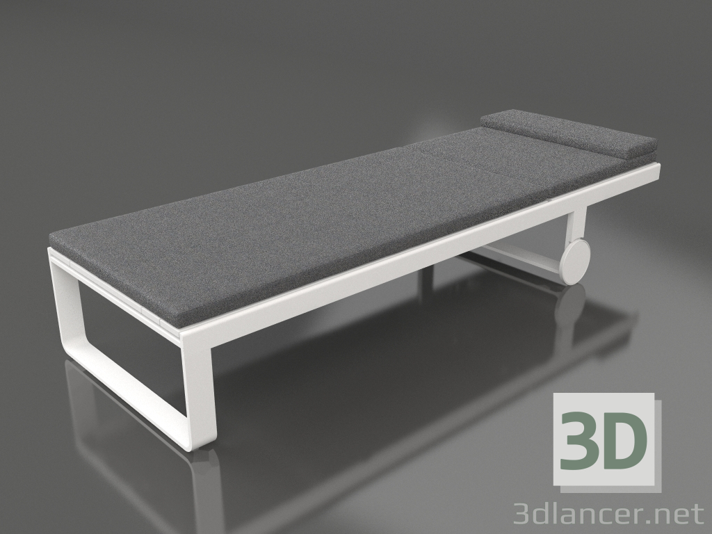 3D Modell Hohe Chaiselongue (Weiß) - Vorschau