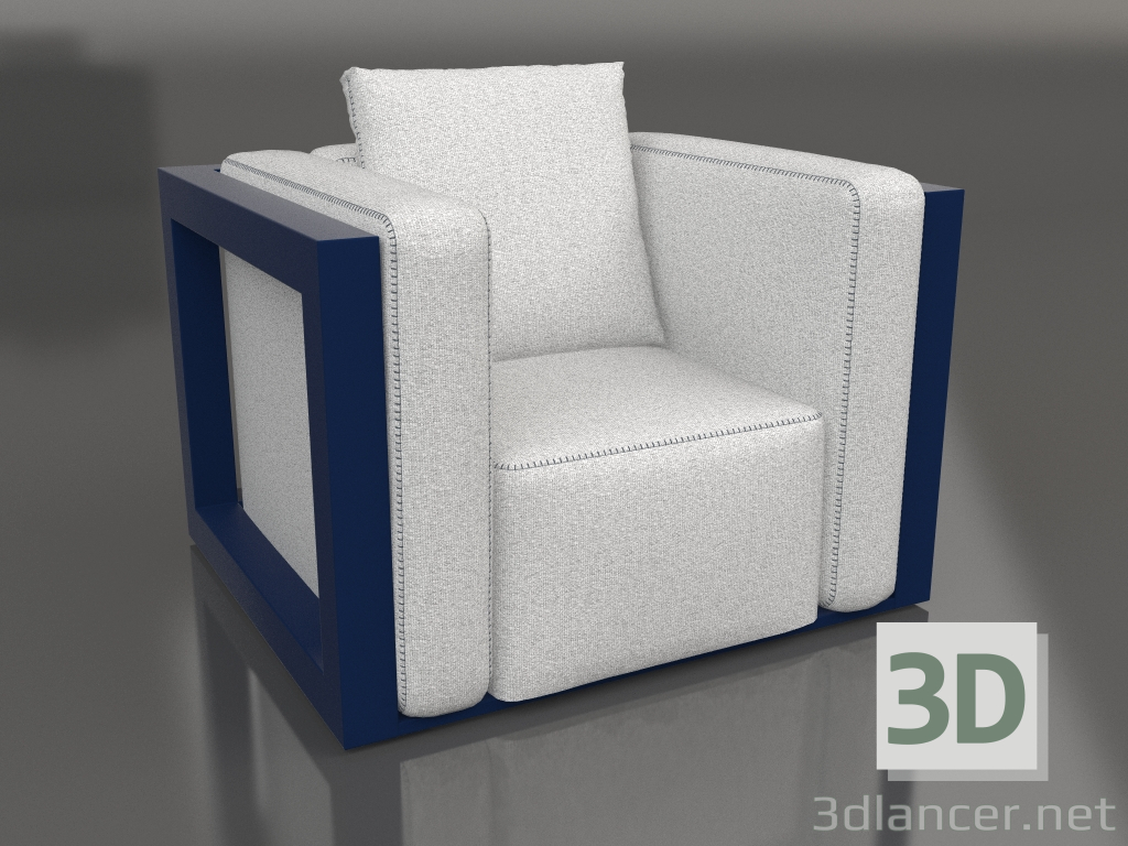 3d model Armchair (Night blue) - preview