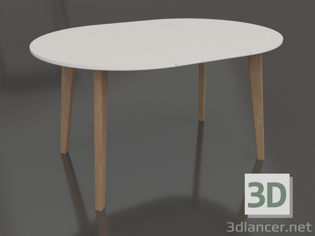 modello 3D Tavolo da pranzo Skanda (1400x1000, bianco) - anteprima