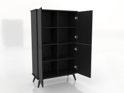 Armadio 5 1000x450x1650 mm (aperto, nero RAL 9005)