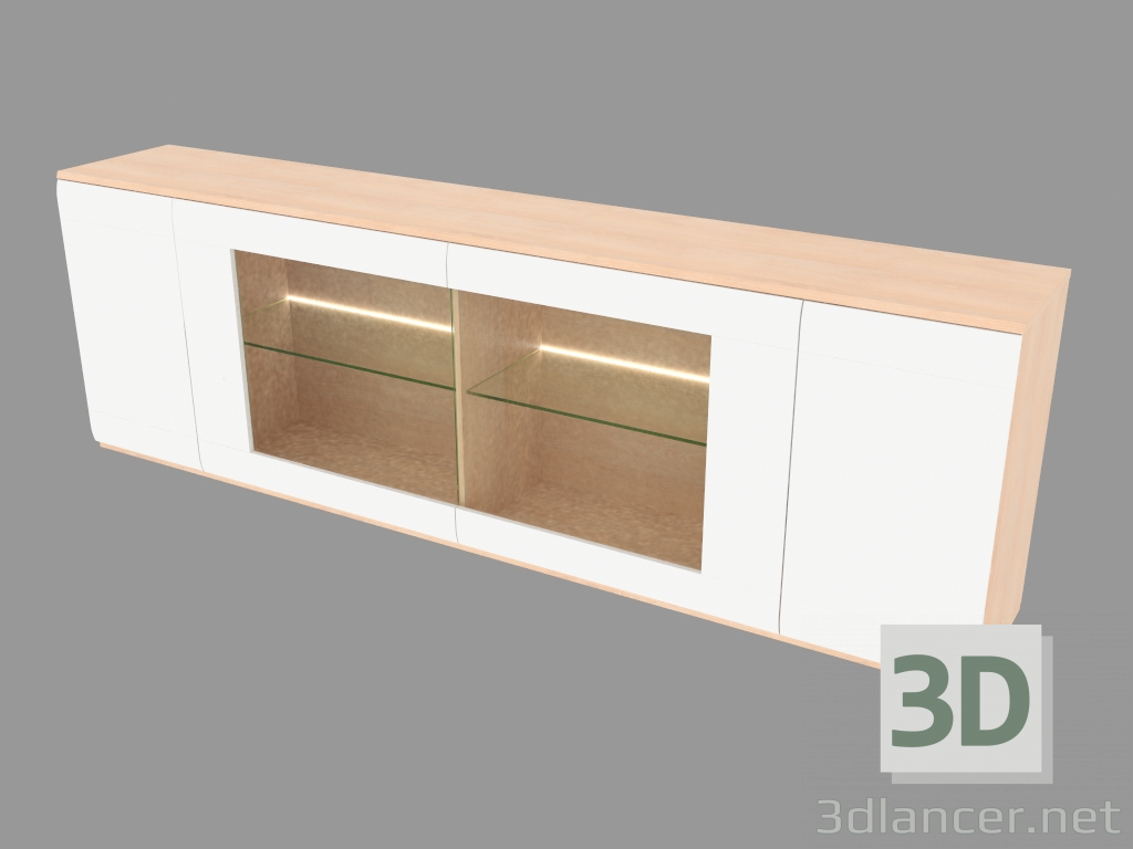 modello 3D Buffet basso lungo (6130-57) - anteprima