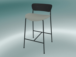 Tabouret de bar Pavilion (AV8, H 85cm, 48х50cm, Chêne laqué noir, Balder 612)