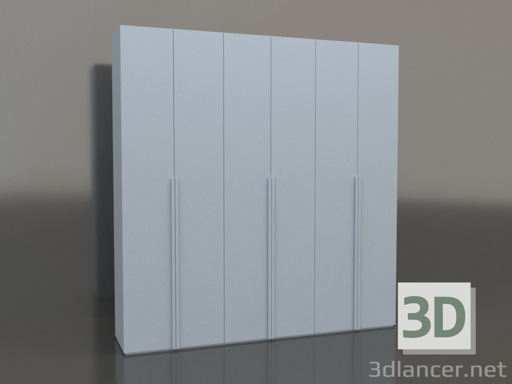 3d model Wardrobe MW 02 paint (2700x600x2800, blue sky) - preview