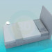 3d model Cama con cabecera alta - vista previa