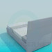 3d model Bed with high headboard - preview