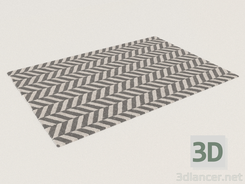 3d model Alfombra Chelo plata (160x230) - vista previa