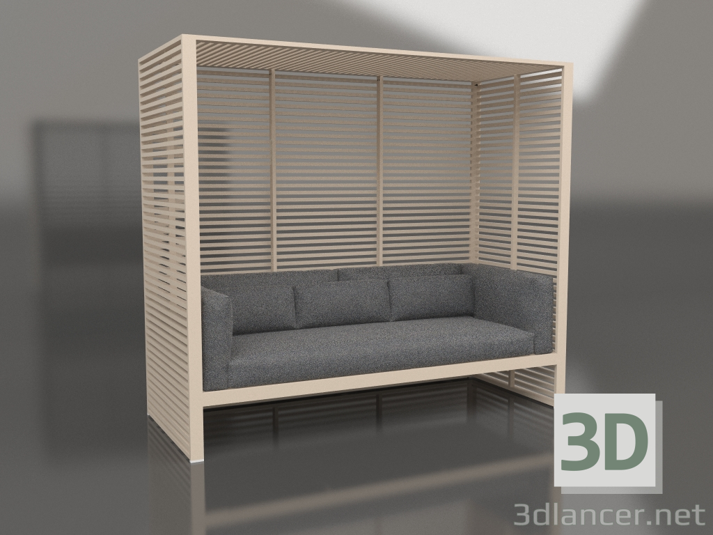 3D Modell Al Fresco Sofa mit Aluminiumrahmen (Sand) - Vorschau