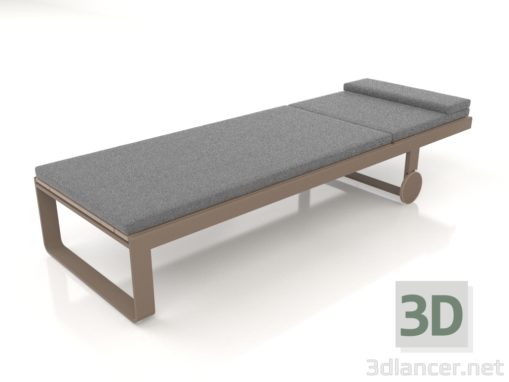 modello 3D Chaise longue alta (Bronzo) - anteprima