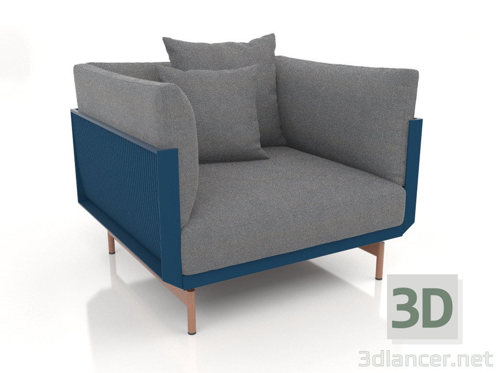 modèle 3D Fauteuil (Gris bleu) - preview