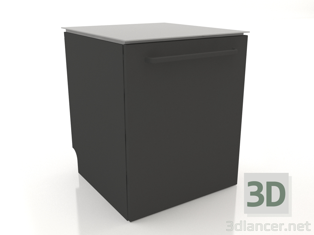 3d model Wardrobe 60 cm (black) - preview