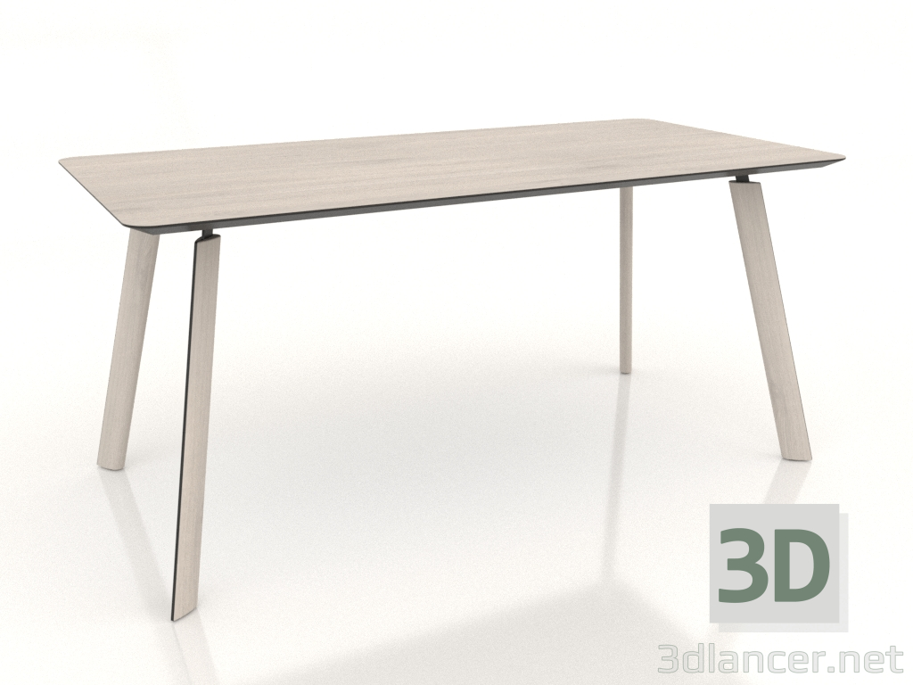 modello 3D Tavolo da pranzo BRASKO 1600x800x750 mm (rovere sbiancato) - anteprima