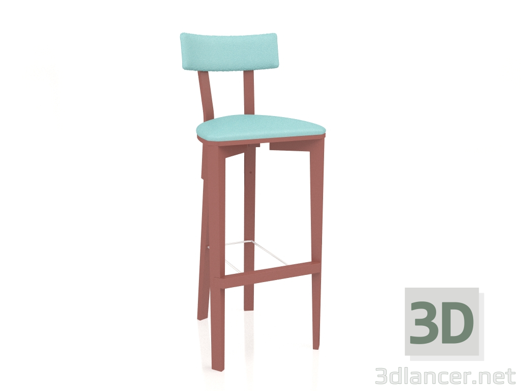 3D Modell Rechteckiger Barhocker (Option 3) - Vorschau