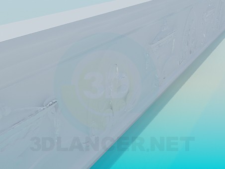 Modelo 3d Baguette de estuque - preview