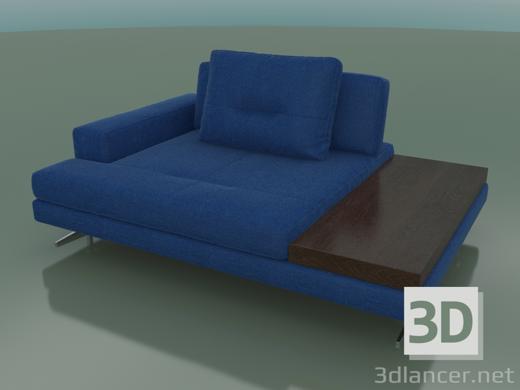 3D Modell Modul mit Armlehne mit Ermes-Tisch (1960 x 1410 x 850, 196ER-141-AL-CTR) - Vorschau