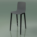 3d model Bar stool 3997 (4 wooden legs, polypropylene, black birch) - preview