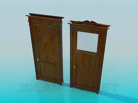 3d model Puertas de madera - vista previa