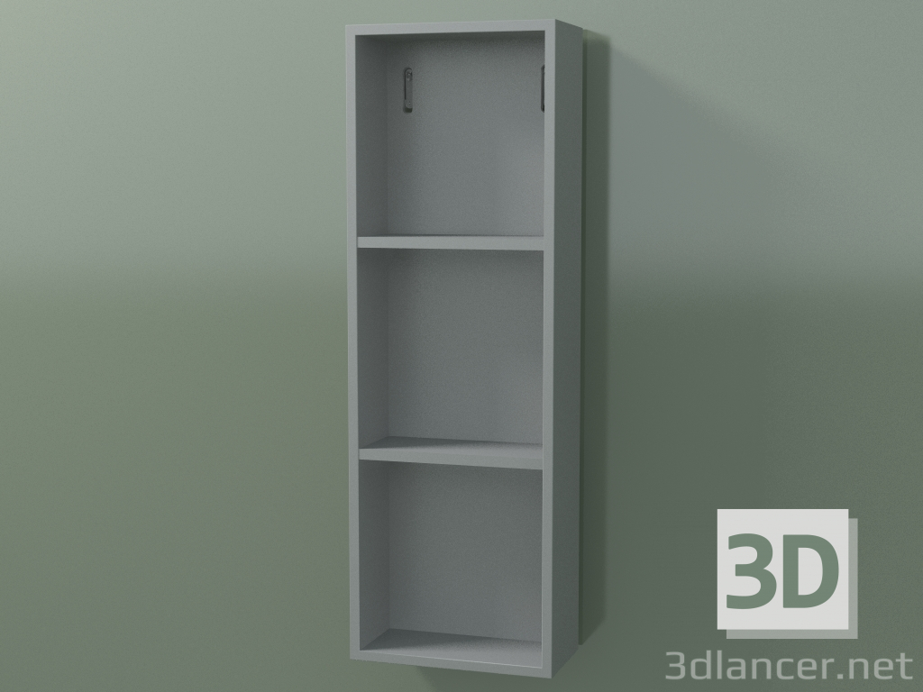 3d model Armario alto de pared (8DUADA02, Silver Grey C35, L 24, P 12, H 72 cm) - vista previa