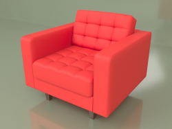 Sillón Cosmo (cuero rojo)