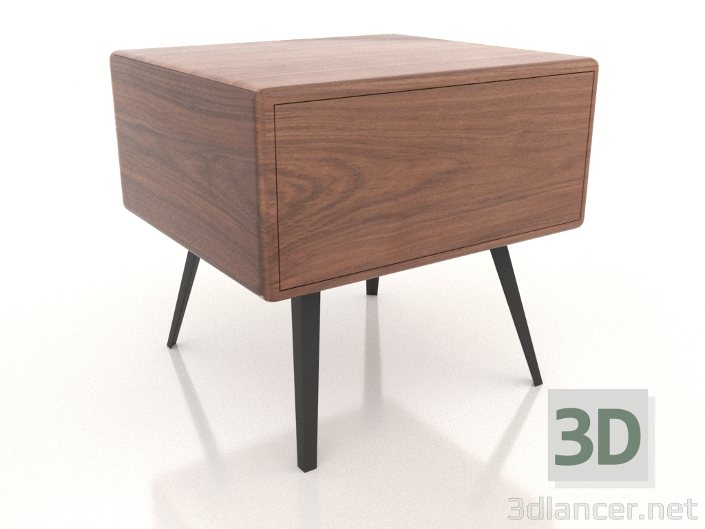 modèle 3D Table de chevet Elinor (noyer) - preview